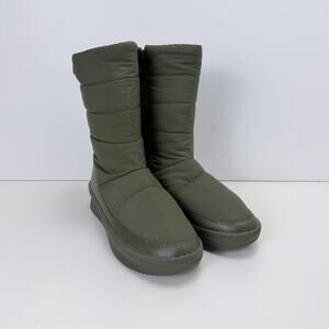 NEW Keds Apres Quilted Winter Boots Womens SZ W10 Snap Pocket Key Olive Green
